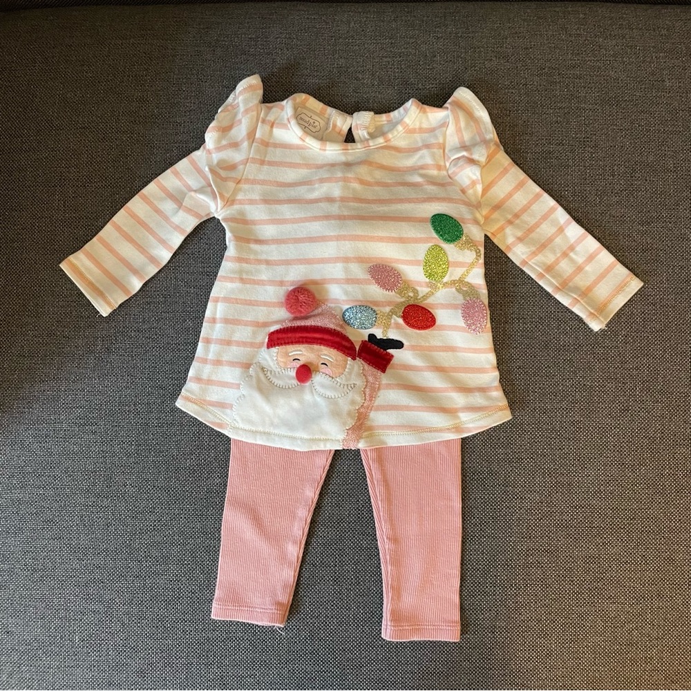 EUC Mudpie 3-6 Month Girl’s Christmas outfit